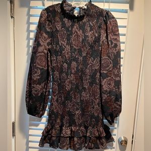 Zara Like New Floral Smocked Dress